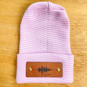 You Are My Sunshine Soundwave Newborn Baby Beanie - Pink - Not Custom